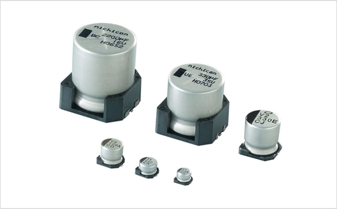 Chip type aluminum electrolytic capacitors